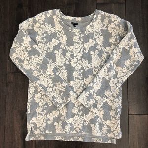 Grey and white floral Coco + Carmen sweatshirt